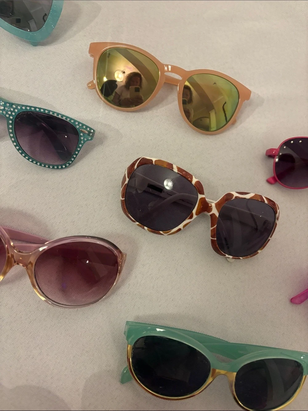 16 pairs of Cotton Candy Kids Sunglasses Assorted Pink Purple Blue Green Brown
